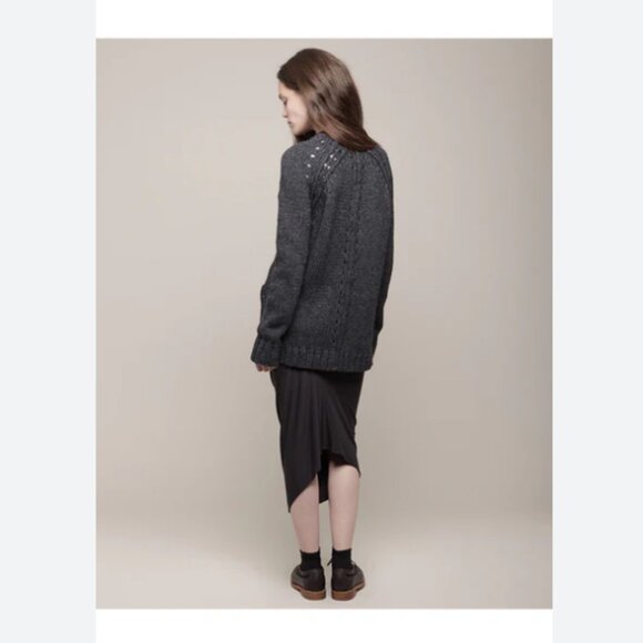 Rag & Bone Fenway Dark Blue Alpaca Wool Blend Crochet Cardigan S - Picture 9 of 10